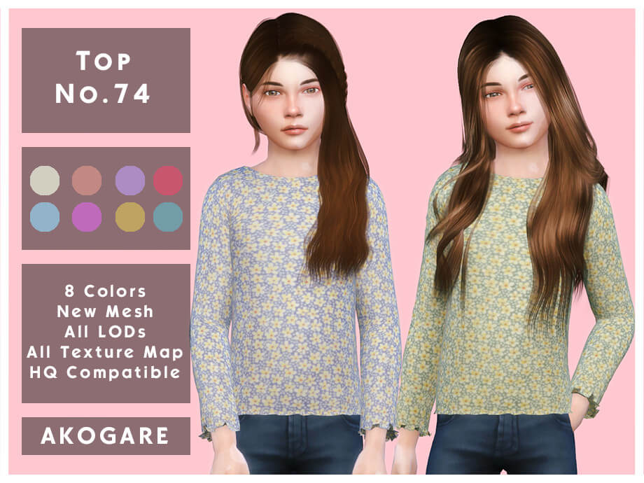 Sims 4 Top No.74 by _Akogare_ - The Sims Game