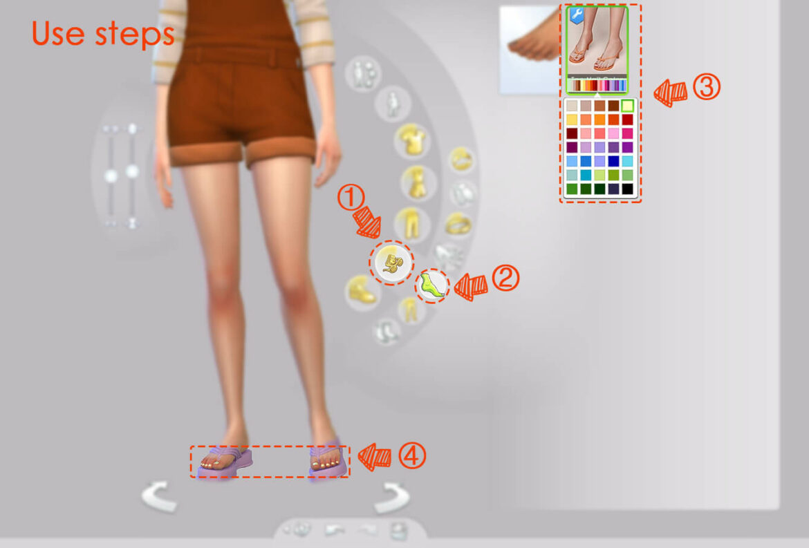 Sims 4 update the toe nail color