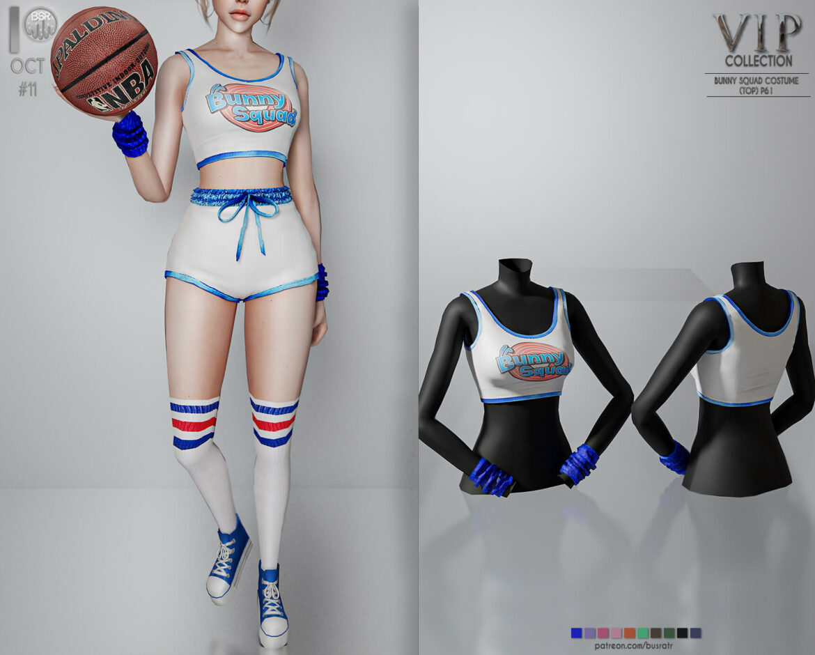 Sims 4 vip halloween bunny squad costume top p61