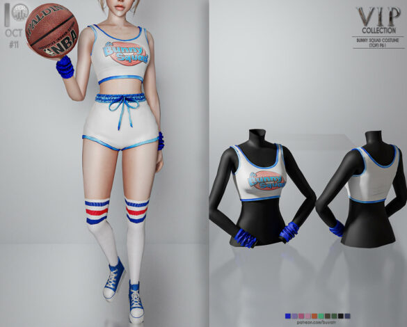Sims 4 vip halloween bunny squad costume top p61