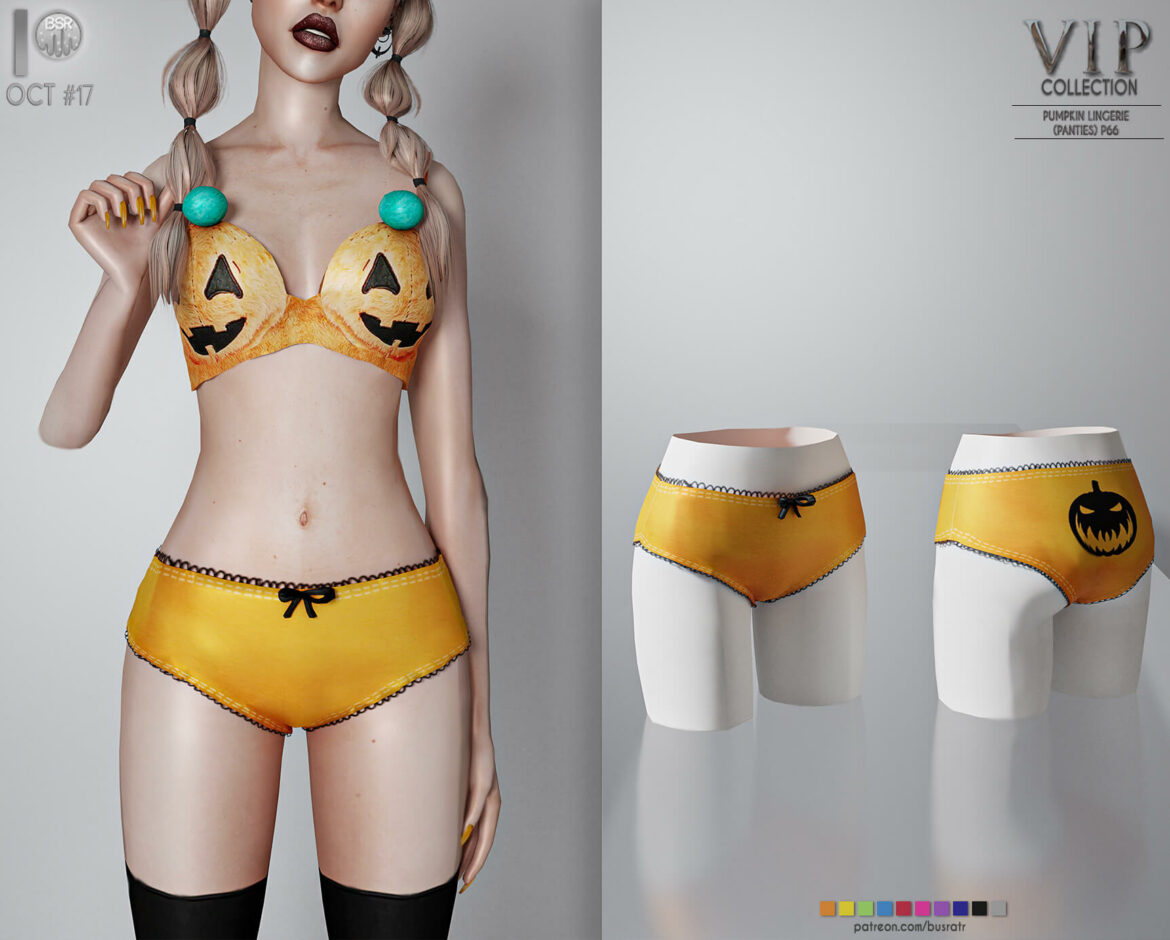 Sims 4 vip halloween pumpkin lingerie panties p66