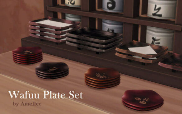 Sims 4 wafuu plate set