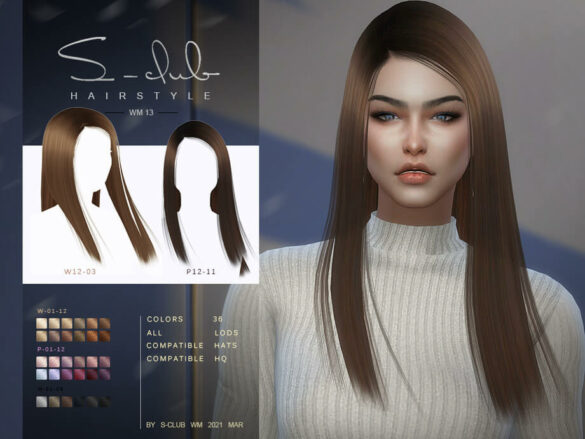 Sims 4 WM Hair 202113 by S-Club