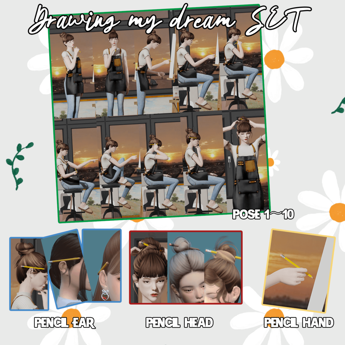 Sims 4 238drawing my dream set pose