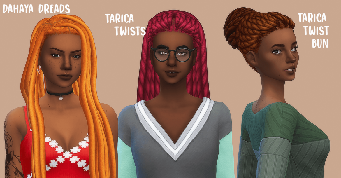 Sims 4 3 sheabuttyr hairs recolored the rest of sheas