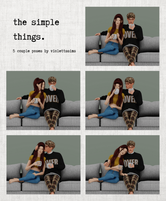 Sims 4 5 watching tvcouch convo poses