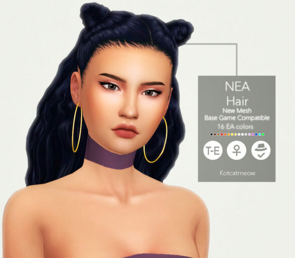 Sims 4 a new hairstyle nea for your female sims - The Sims Game