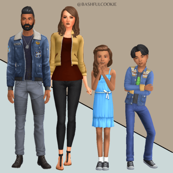Sims 4 a non cc lookbook the brink family