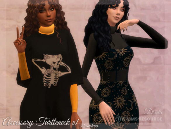 Sims 4 Accessory Turtleneck v1 by Dissia