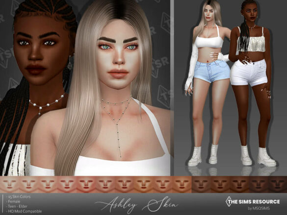 Sims 4 Ashley Skin by MSQSIMS