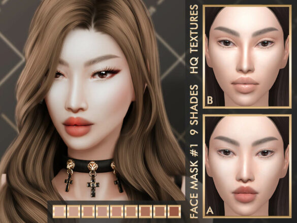 Sims 4 ASIAN FACE MASK #1 by Jul_Haos