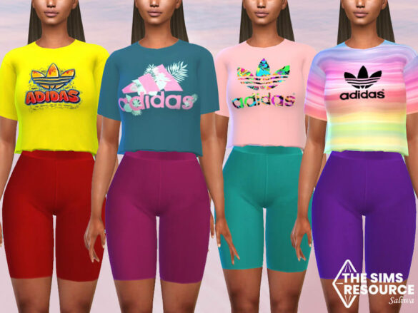 Sims 4 Athletic Crop Tops by Saliwa