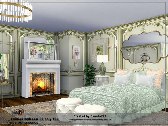 Sims 4 Awinion bedroom by Danuta720 at TSR