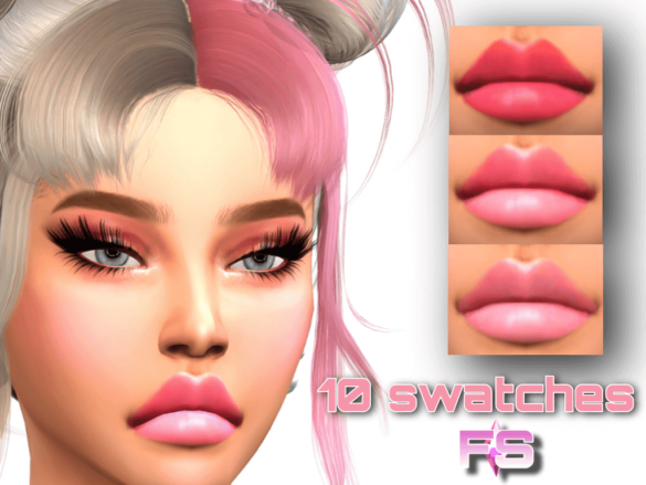 Sims 4 baby pink lips fs11 download x 10 swatches