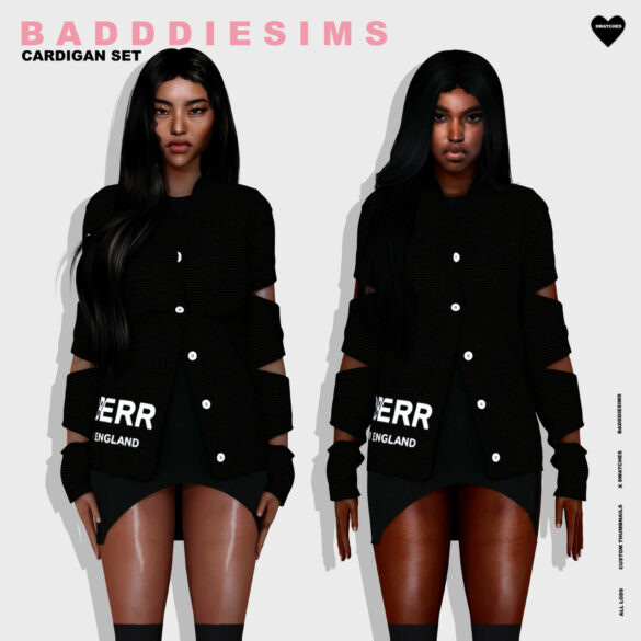 Sims 4 badddiesims cardigan set