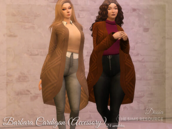 Sims 4 Barbara Cardigan (Accessory) by Dissia