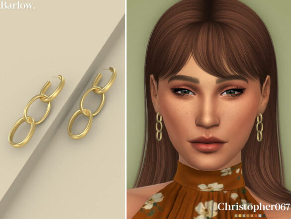 Sims 4 Barlow Earrings by Christopher067