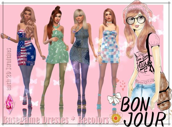 Basegame Dress Recolors by Annett’s Welt