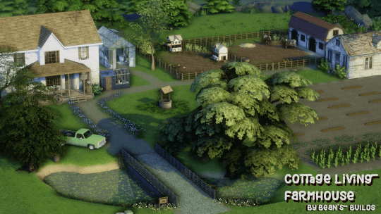 Sims 4 beansbuilds cottage living farmhouse - The Sims Game