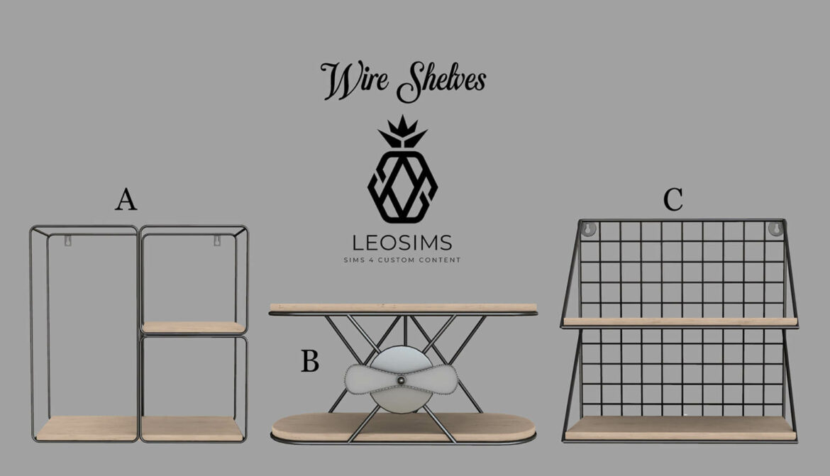 Sims 4 Big shelves collection (P) by Leo Sims
