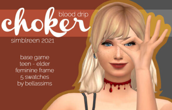 Sims 4 blood theme choker