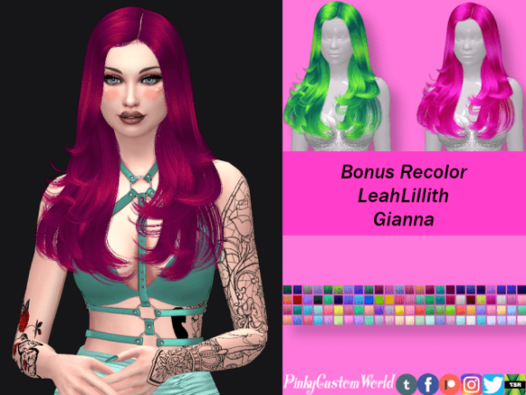 Bonus Recolor of LeahLillith’s Gianna hair