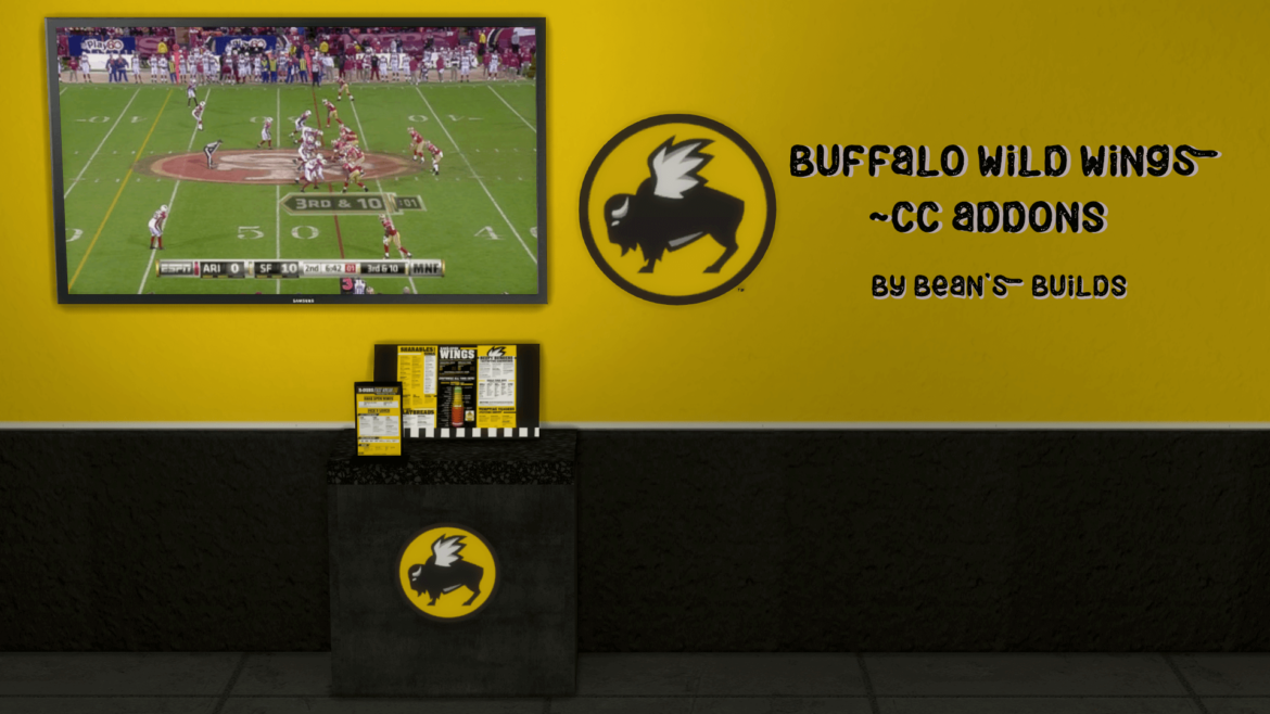 Sims 4 buffalo wild wings cc addons