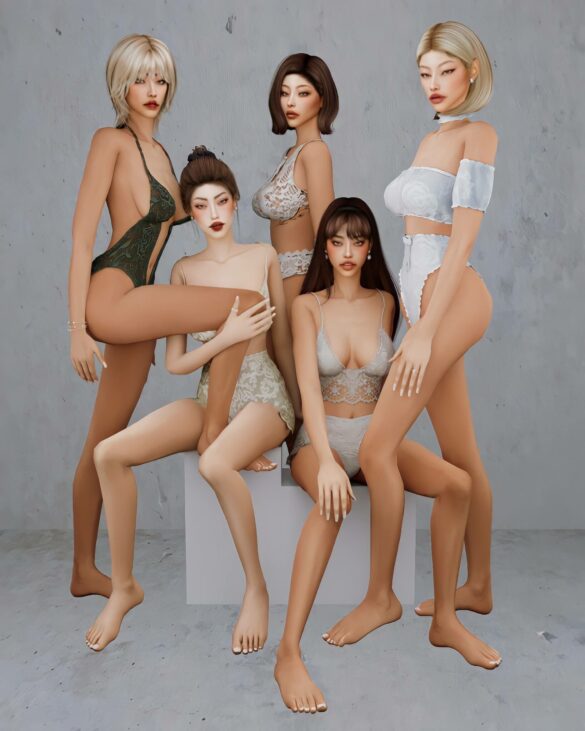 Sims 4 bultae kardashian group pose