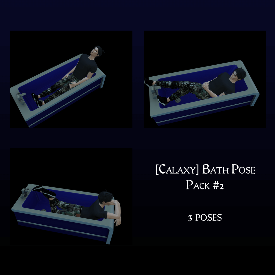 Sims 4 calaxy bath pose pack 2 download 3 poses