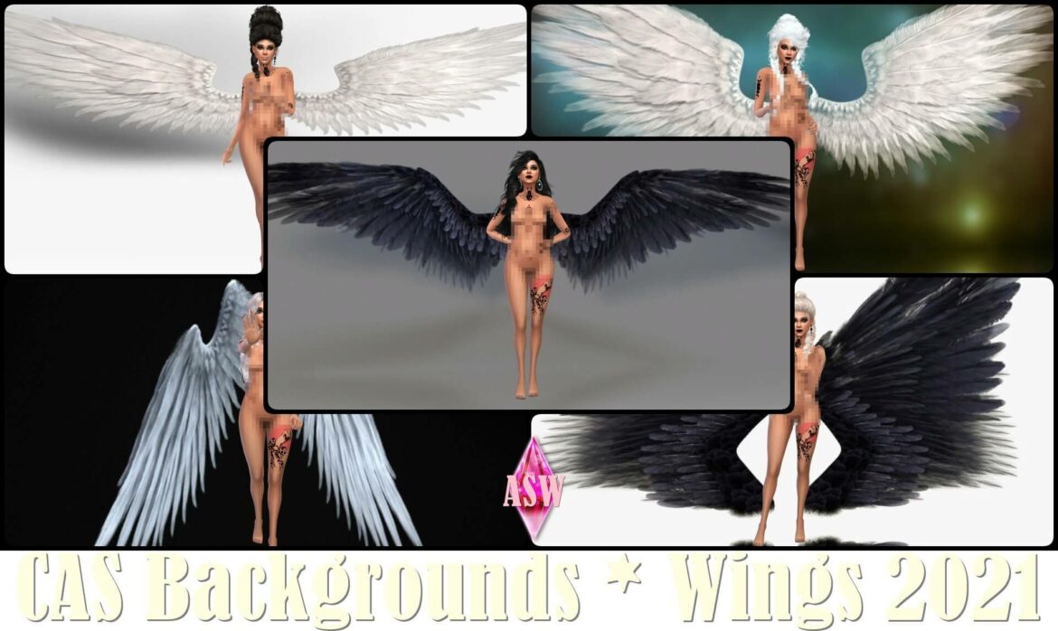 Sims 4 cas backgrounds wings 2021