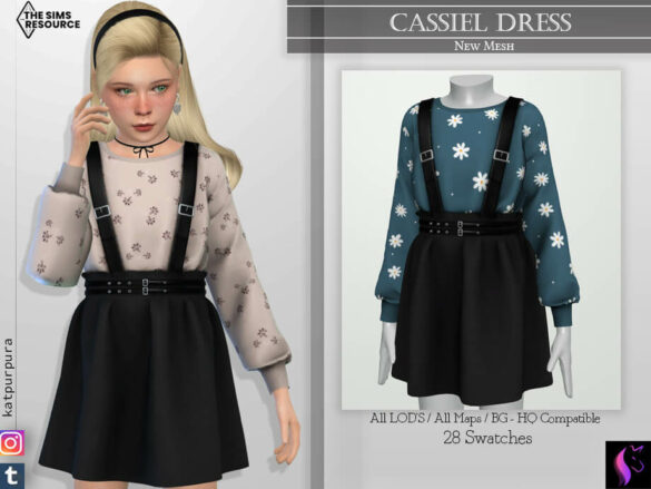 Sims 4 Cassiel Dress by KaTPurpura