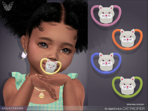 Sims 4 Cat Pacifier (brow ring category) by feyona