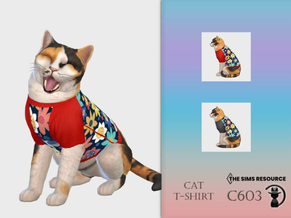 Sims 4 Cat T-shirt C603 by turksimmer at TSR