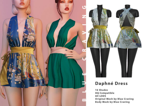 Sims 4 cc daphne dress