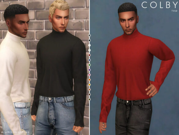 Sims 4 COLBY top by Plumbobs n Fries