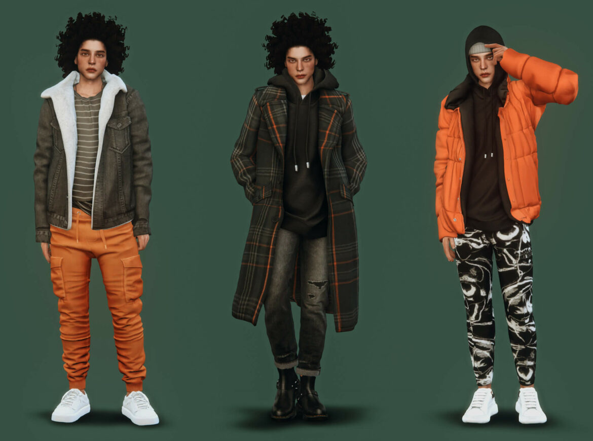 Sims 4 cozy crispy male lookbook