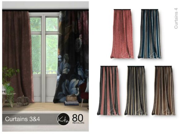Sims 4 Curtains 3&4 by Ktasims