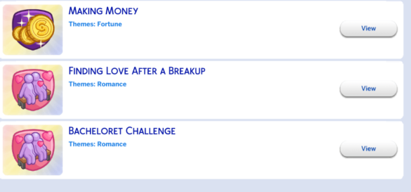 Sims 4 Custom Scenario: Bacheloret Challenge