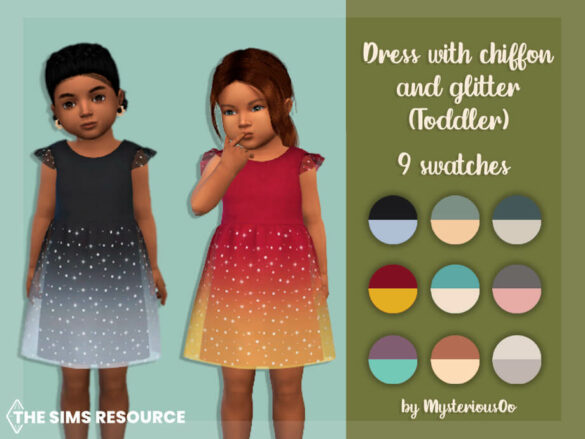 Dress with chiffon and glitter Toddler