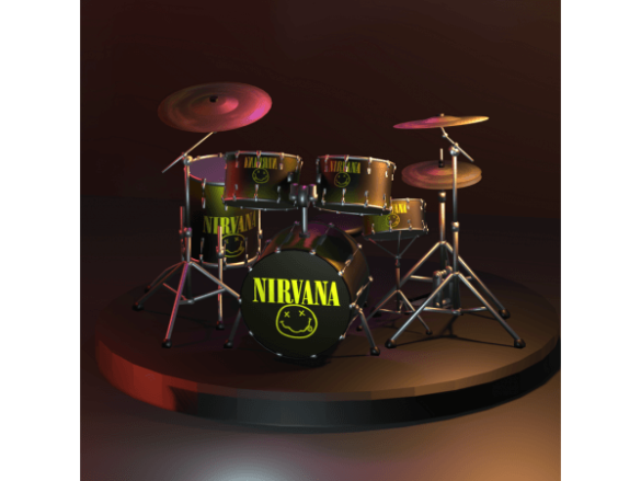 drum and drum stick Playable drums as piano by give