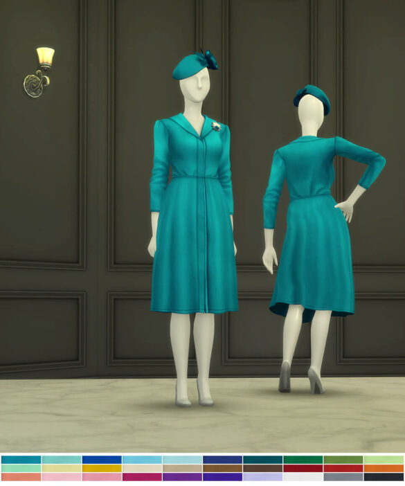Sims 4 Duchess of Dress XIII (30 colors) at Rusty Nail