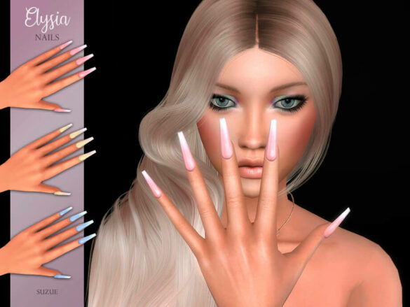 Sims 4 Elysia Nails by Suzue