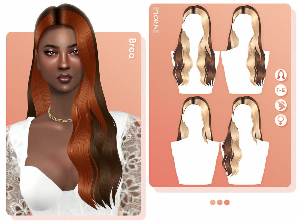 Sims 4 Enriques Hair 4 Differents Styles The Sims Game 0232