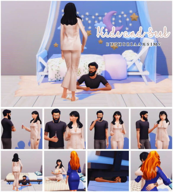 Sims 4 euphoriaaxsims hide and seek posepack