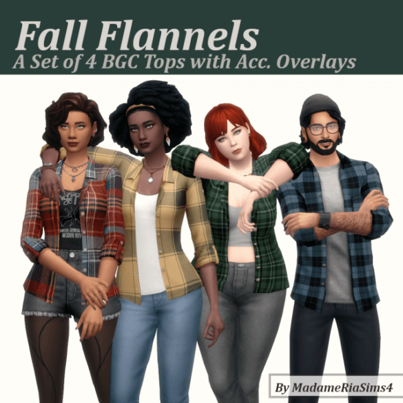 Sims 4 fall flannels bgc