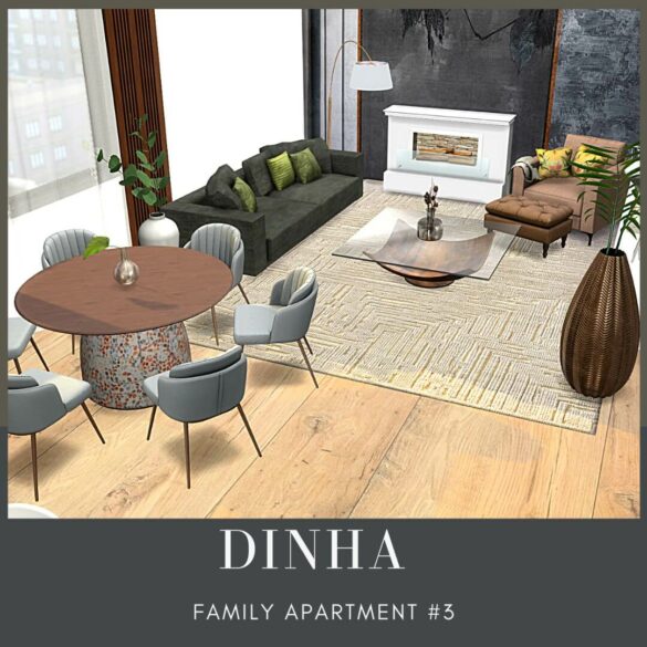 Sims 4 FAMILY APARTMENT #3 by Dinha Gamer