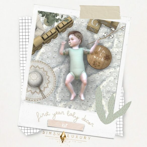 Sims 4 First year baby decor kit by Sims4 Luxury