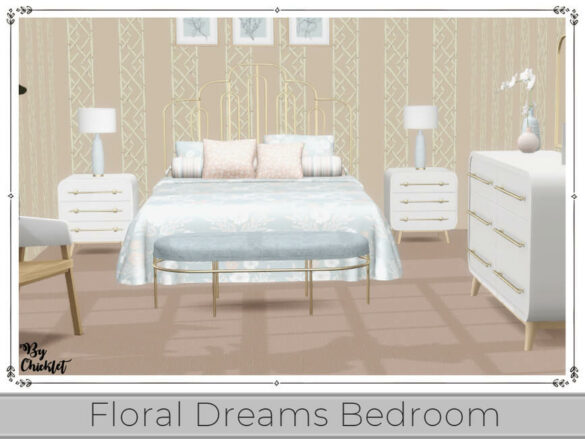 Sims 4 Floral Dreams Bedroom by Chicklet