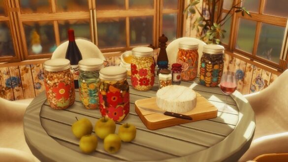 Sims 4 floral preserved food 21 swatches bgc