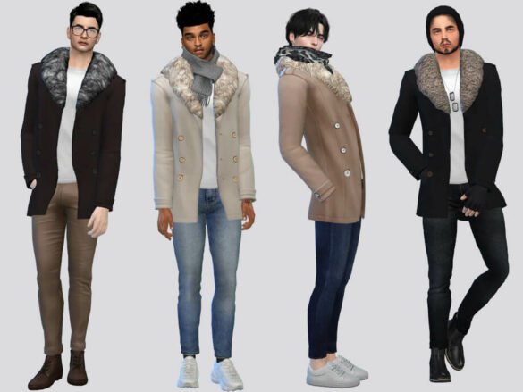Sims 4 Franco Trench Coat by McLayneSims